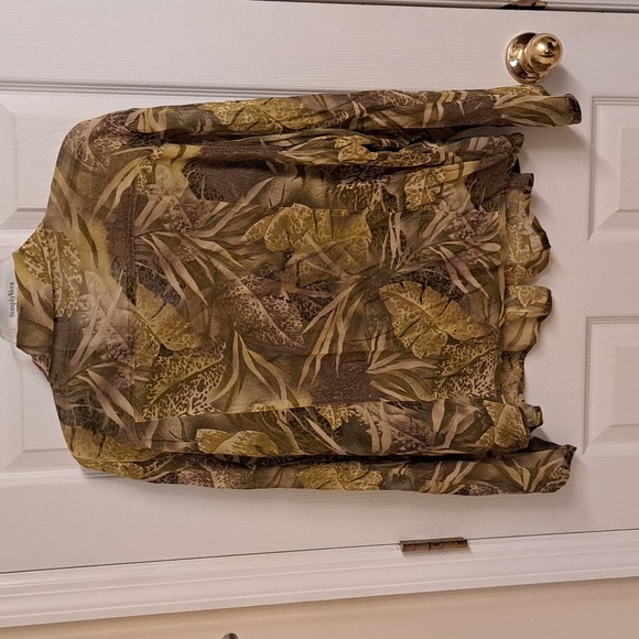 PURE SILK Sheer Oversized Blouse - Picture 7 of 8